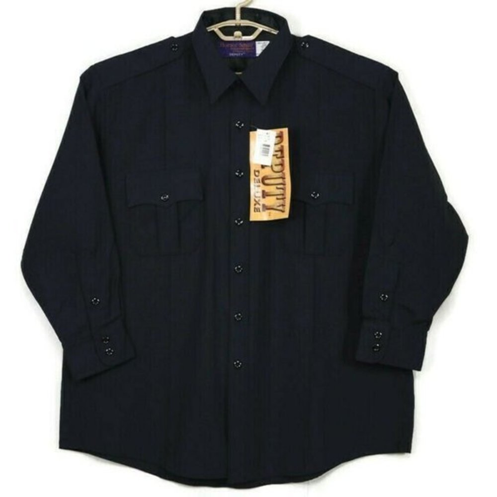 Horace Small Deputy Police Deluxe Uniform Shirt Blue‎ Long Sleeve Size 18 33